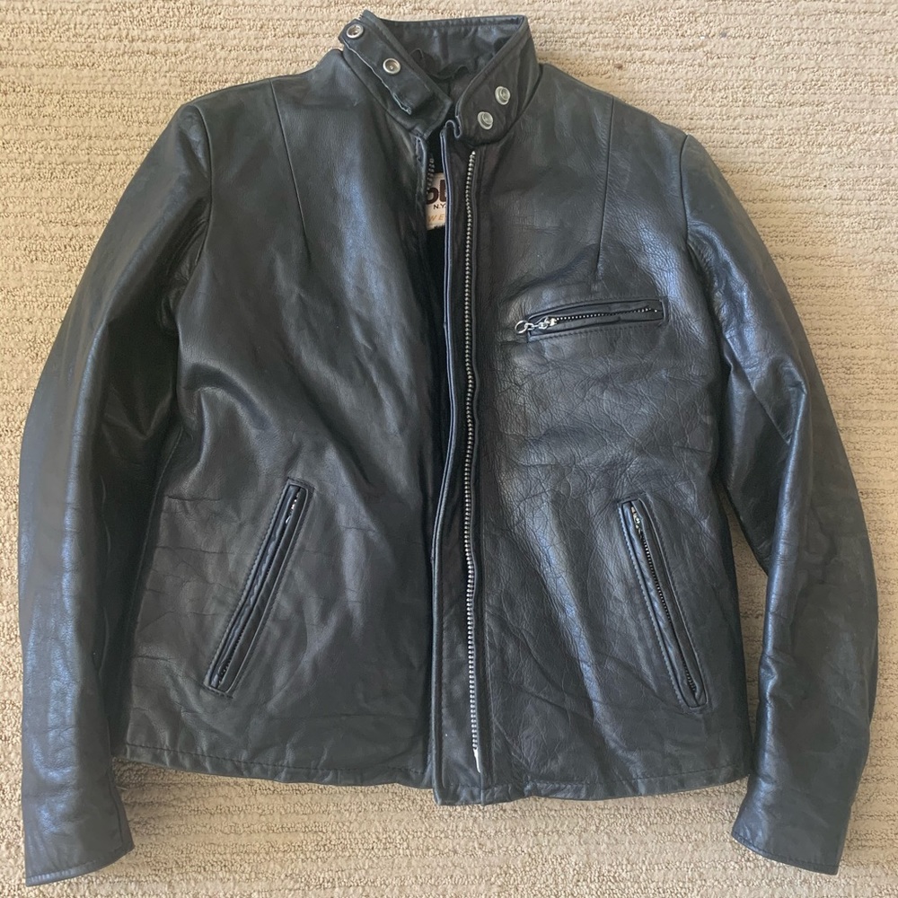 Vintage Schott women’s leather moto jacket